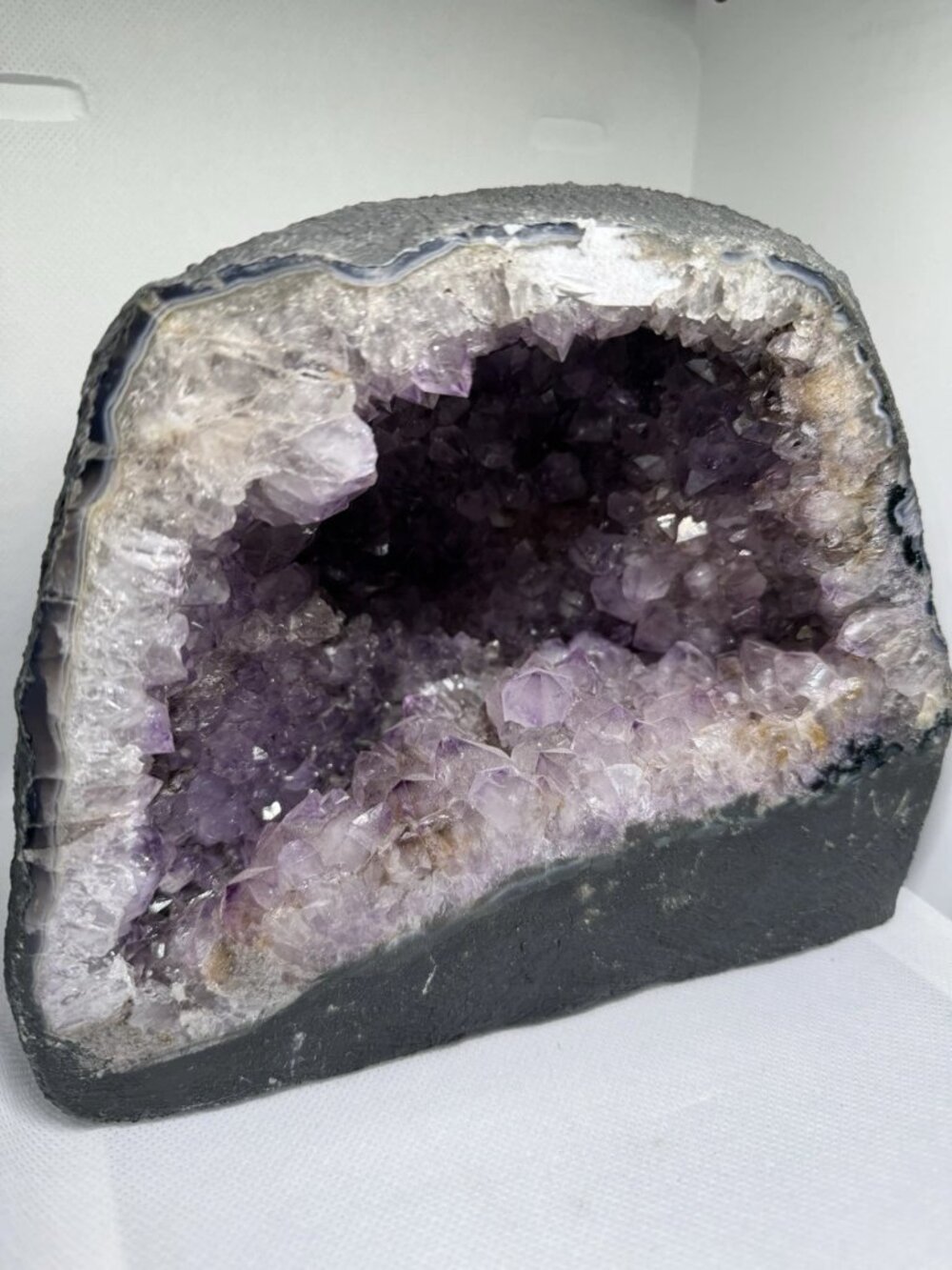 Display Specimen 10.7lb Natural Amethyst Druzy Cathedral Geode  4.87kg